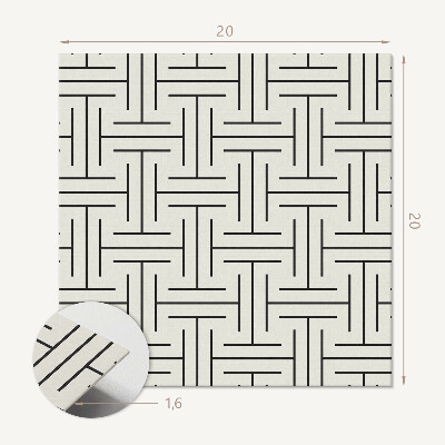 Samoprzylepne płytki na ścianę Geometryczne kształty w kratkę