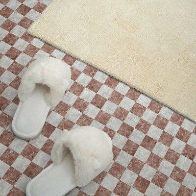Samoprzylepne płytki na ścianę Elegancka szachownica w marmurowym wydaniu