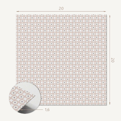 Samoprzylepne płytki na ścianę Geometryczny wzór okręgów w siatce