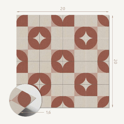 Samoprzylepne płytki Wzór geometryczny z okręgami