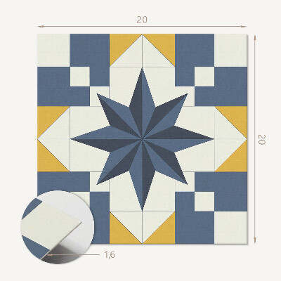 Kafelki samoprzylepne Stylowy motyw gwiazdy w geometrii