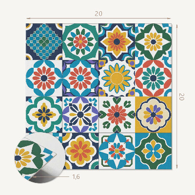 Kafelki samoprzylepne Geometria i florystyka w harmonii