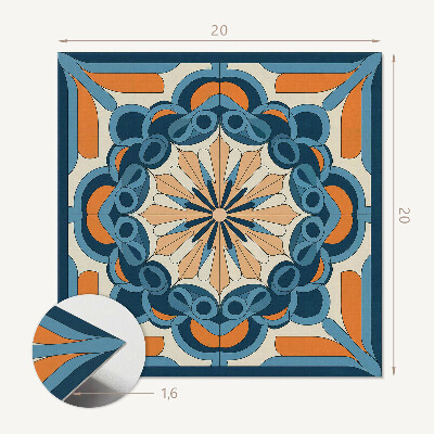 Kafelki samoprzylepne Mandala z kwiatowymi akcentami