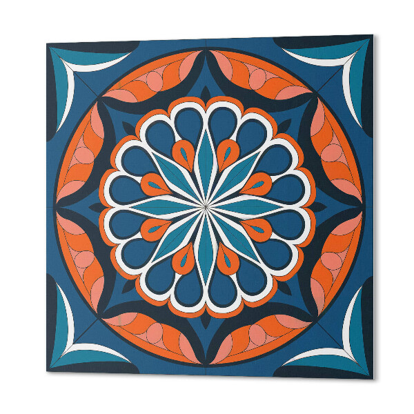 Samoprzylepne płytki na ścianę Liściasta mandala w stylu