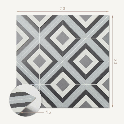 Samoprzylepne płytki na ścianę Wzór rombów w stylu geometrycznym