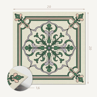 Samoprzylepne płytki na ścianę Ornamenty w kwiatowym wzorze