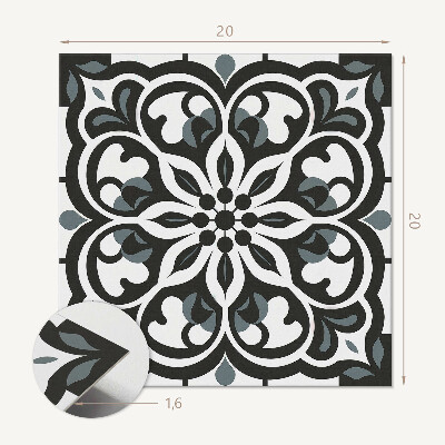 Samoprzylepne płytki Ornamenty w kwiatowym stylu