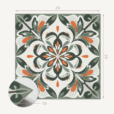 Samoprzylepne płytki Florystyczny design z liściastymi akcentami