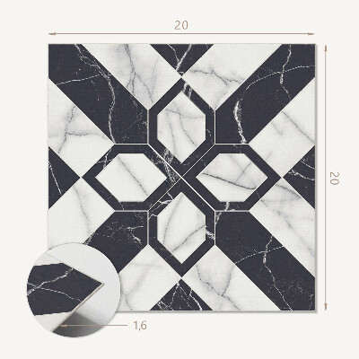 Kafelki samoprzylepne Marmurowe figury w geometrycznym stylu