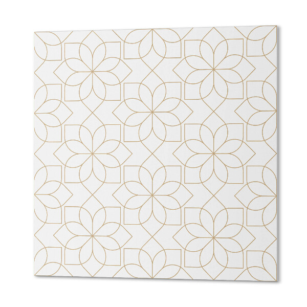 Samoprzylepne płytki na ścianę Wzór kwiatów w geometrycznych kształtach