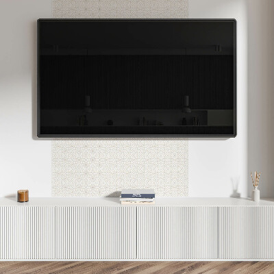 Samoprzylepne płytki na ścianę Wzór kwiatów w geometrycznych kształtach