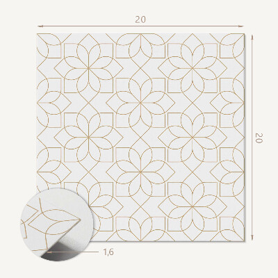 Samoprzylepne płytki na ścianę Wzór kwiatów w geometrycznych kształtach