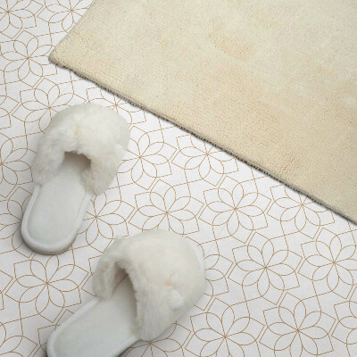 Samoprzylepne płytki na ścianę Wzór kwiatów w geometrycznych kształtach