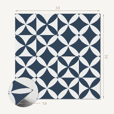 Samoprzylepne płytki na ścianę Wzór kwiatowy w formach geometrycznych