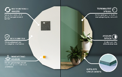 Lustro geometryczne o oryginalnym kształcie