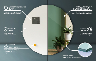 Lustro geometryczne o oryginalnym kształcie