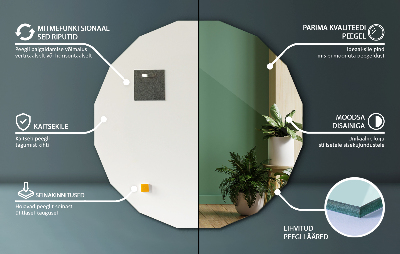 Lustro geometryczne o oryginalnym kształcie
