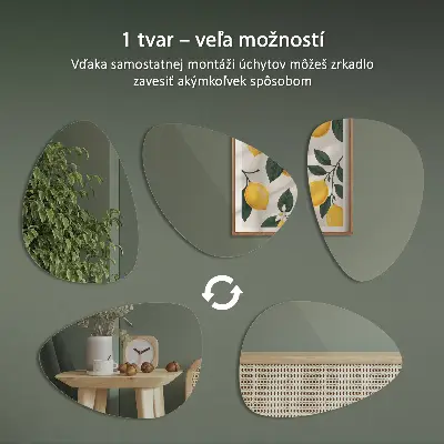 Lustro ścienne w organicznym kształcie jajka