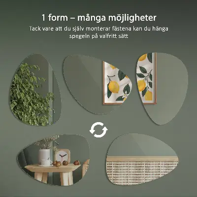 Lustro ścienne w organicznym kształcie jajka