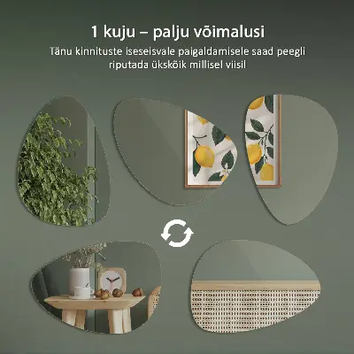 Lustro ścienne w organicznym kształcie jajka