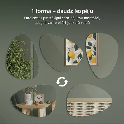Lustro ścienne w organicznym kształcie jajka