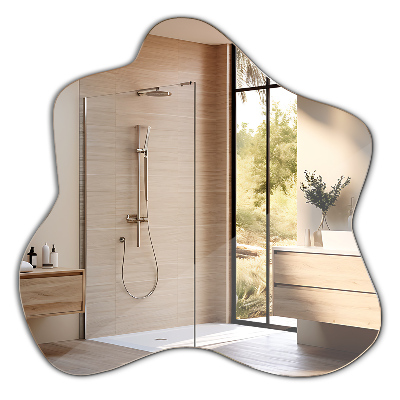 Lustro asymetryczne z dekoracyjnym motywem plamy