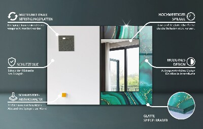 Lustro z drukowaną ramką Kolorowy wzór geometryczny