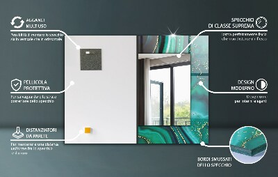 Lustro dekoracyjne Kwiat wzór geometryczny