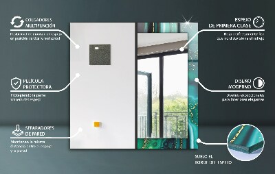 Lustro z drukowaną ramką Abstrakcyjne geometryczne kształty