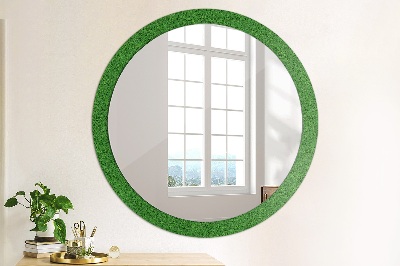 Lustro z nadrukiem dekoracyjne okrągłe Zielona trawa