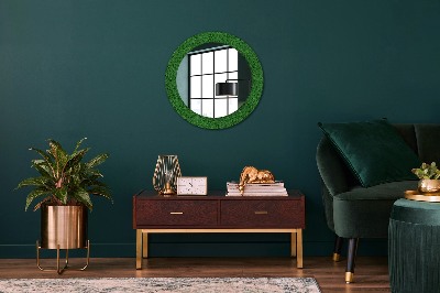 Lustro z nadrukiem dekoracyjne okrągłe Zielona trawa
