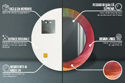 Lustro z nadrukiem dekoracyjne okrągłe Hipnotyczna spirala