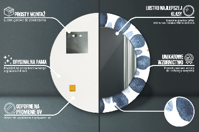 Lustro z nadrukiem dekoracyjne okrągłe Mandala księżycowa