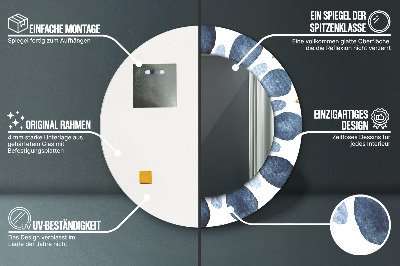 Lustro z nadrukiem dekoracyjne okrągłe Mandala księżycowa