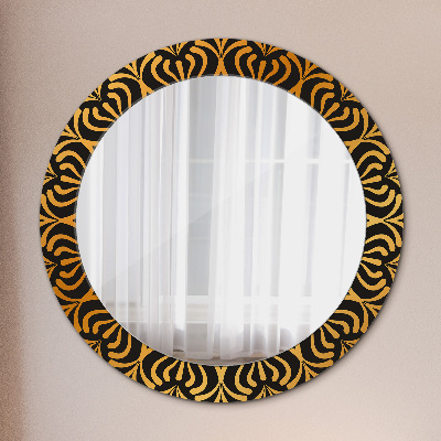 Lustro z nadrukiem okrągłe Złota mandala