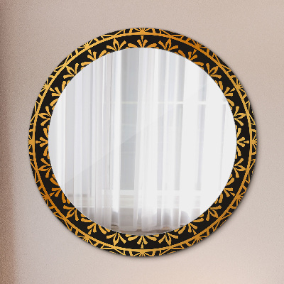 Lustro z nadrukiem okrągłe Złota mandala