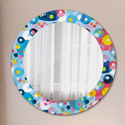 Lustro dekoracyjne okrągłe Kolorowe ciernie