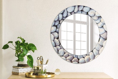 Lustro dekoracyjne okrągłe Kamienie morskie koło