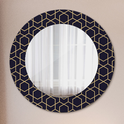 Lustro z nadrukiem dekoracyjne okrągłe Abstrakcyjny geometryczny