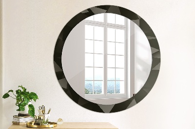 Lustro z nadrukiem dekoracyjne okrągłe Abstrakcyjna czerń