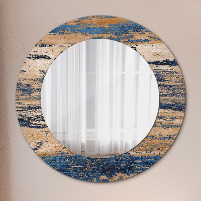 Lustro dekoracyjne okrągłe Abstrakcyjne drewno