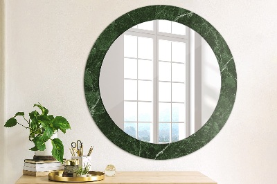 Lustro z nadrukiem dekoracyjne okrągłe Zielony marmur