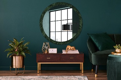 Lustro z nadrukiem dekoracyjne okrągłe Zielony marmur