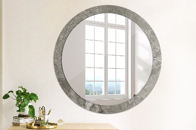 Lustro z nadrukiem dekoracyjne okrągłe Rustykalny marmur