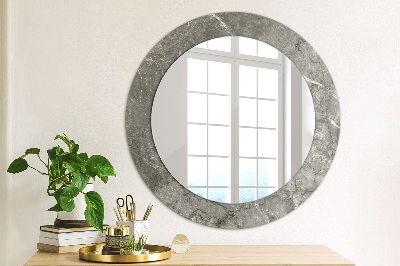 Lustro z nadrukiem dekoracyjne okrągłe Rustykalny marmur