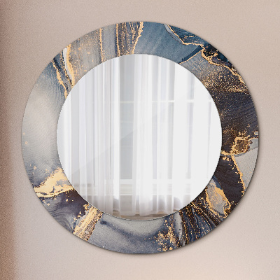 Lustro z nadrukiem dekoracyjne okrągłe Abstrakcyjny płyn