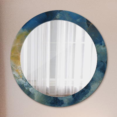 Lustro z nadrukiem dekoracyjne okrągłe Marmur onyx