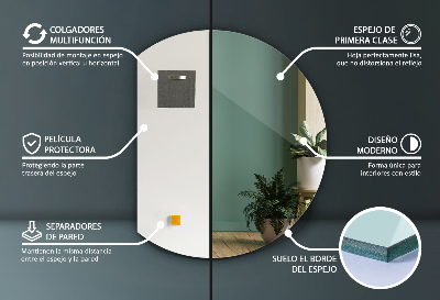 Lustro okrągłe ścięte nowoczesny design