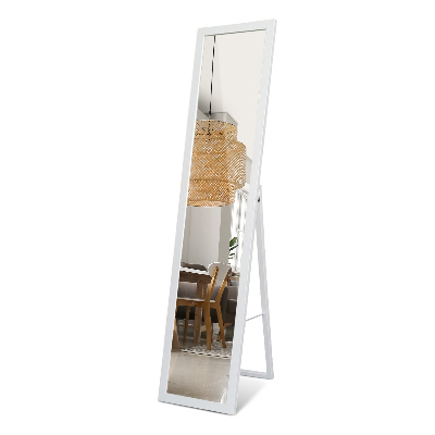 Stojące lustro w białej ramie 36x156 cm
