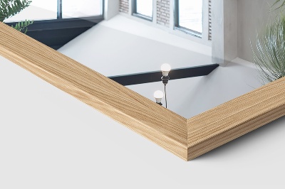 Stojące lustro w ramie o dębowym kolorze 36x156 cm